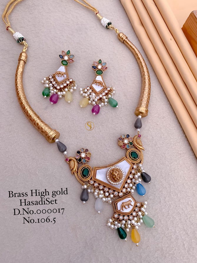 1065 BH Design Brass High Gold Hasadi Set Wholesale Shop In Surat
